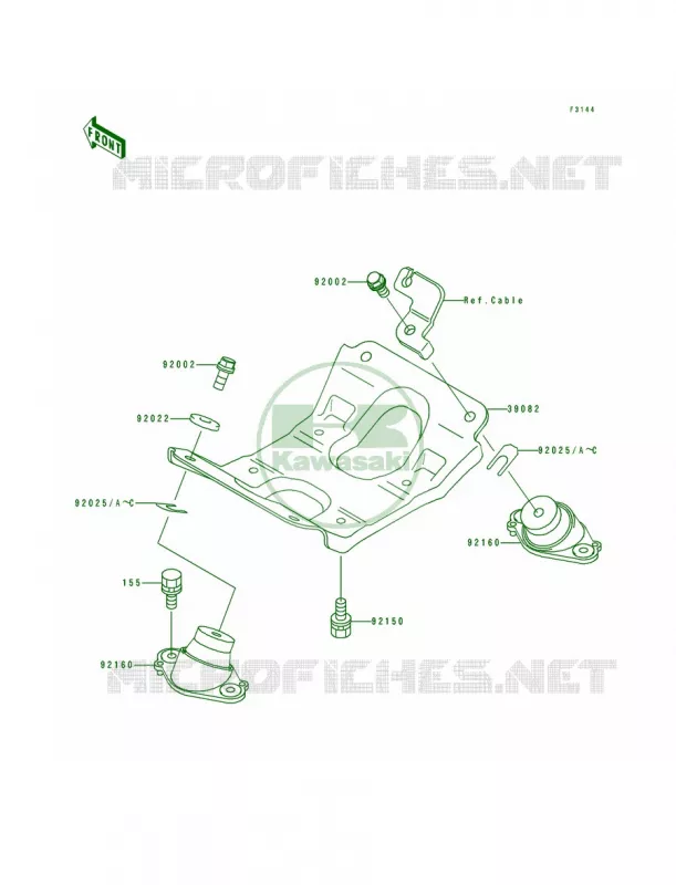Engine Mount Kawasaki JET SKI 650 1994 TS  JF650-B6