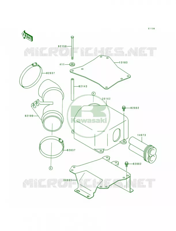 Intake Silencer Kawasaki JET SKI 650 1994 TS  JF650-B6