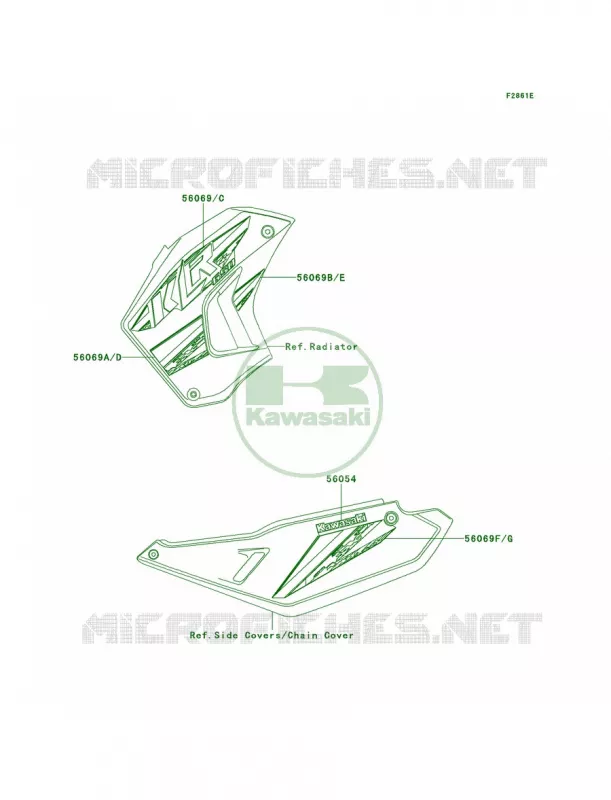 DecalsEbonyEDFCAUS Kawasaki MOTOS 650 2013 KLR650  KL650EDF