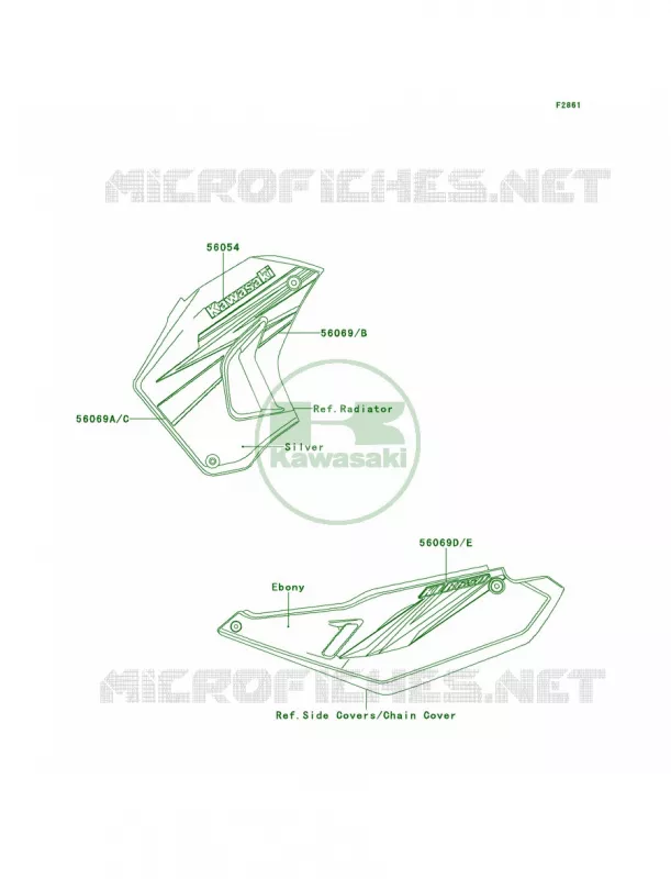 DecalsOrangeEBF Kawasaki MOTOS 650 2013 KLR650  KL650EDF
