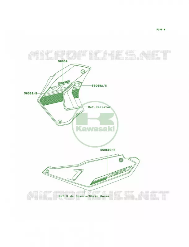 DecalsWhiteEESCAUS Kawasaki MOTOS 650 2013 KLR650  KL650EDF