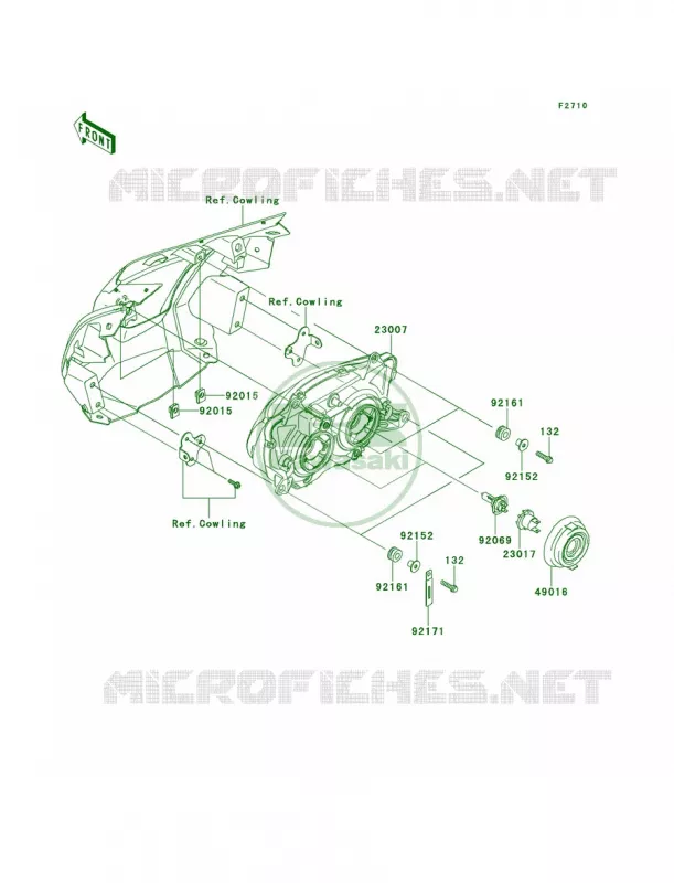 Headlights Kawasaki MOTOS 650 2013 KLR650  KL650EDF