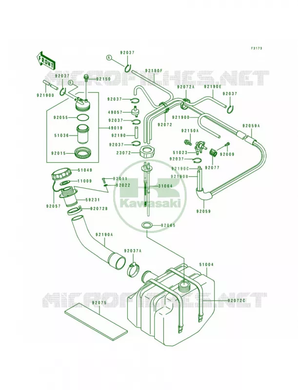 Fuel Tank Kawasaki JET SKI 550 1994 550 SX  JS550-C4