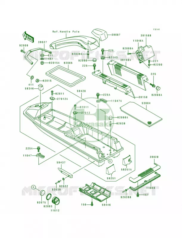 Hull Kawasaki JET SKI 550 1994 550 SX  JS550-C4