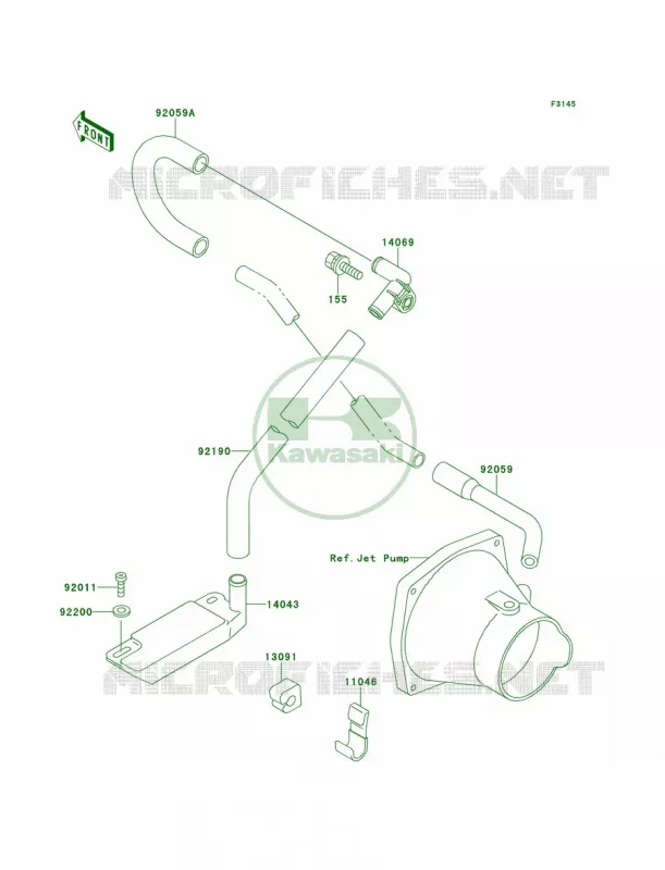 Bilge System Kawasaki JET SKI 650 1993 X2  JF650-A8