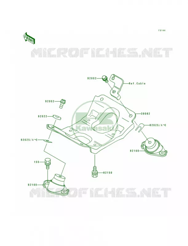 Engine Mount Kawasaki JET SKI 650 1993 TS  JF650-B5