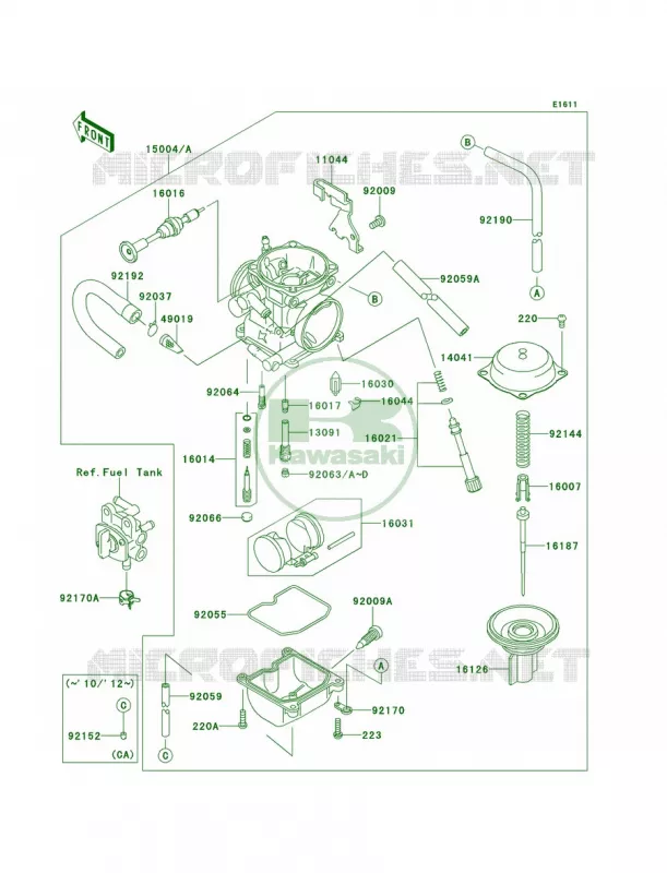 Carburetor Kawasaki MOTOS 250 2012 KLX250S  KLX250TCF