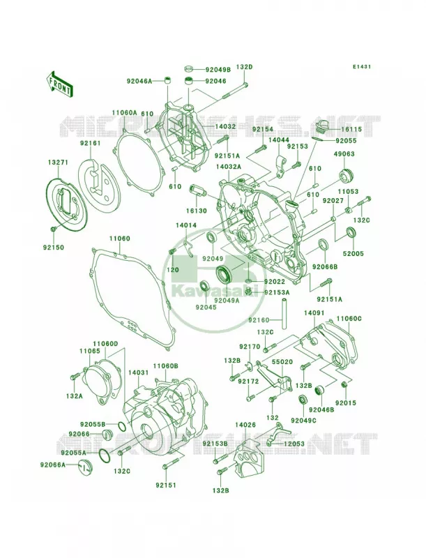 Engine Covers Kawasaki MOTOS 250 2012 KLX250S  KLX250TCF
