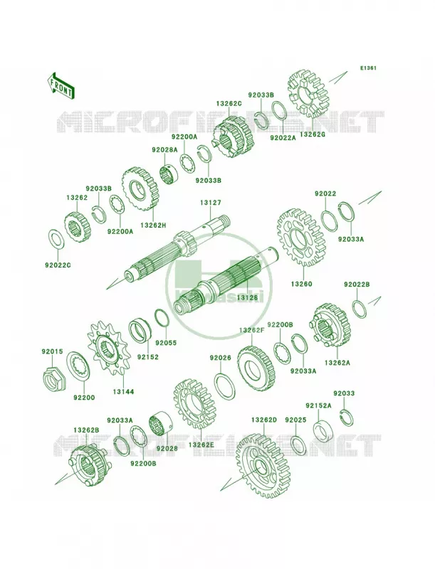 Transmission Kawasaki MOTOS 250 2012 KLX250S  KLX250TCF