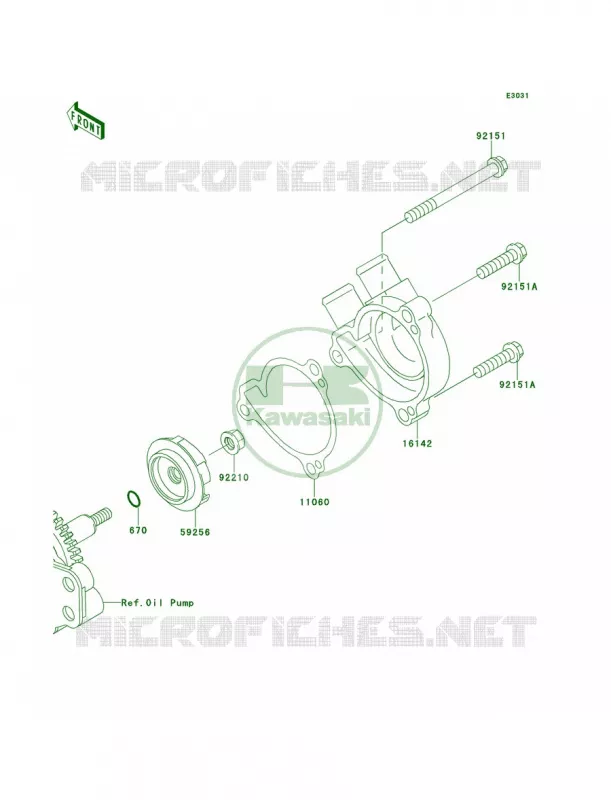 Water Pump Kawasaki MOTOS 250 2012 KLX250S  KLX250TCF