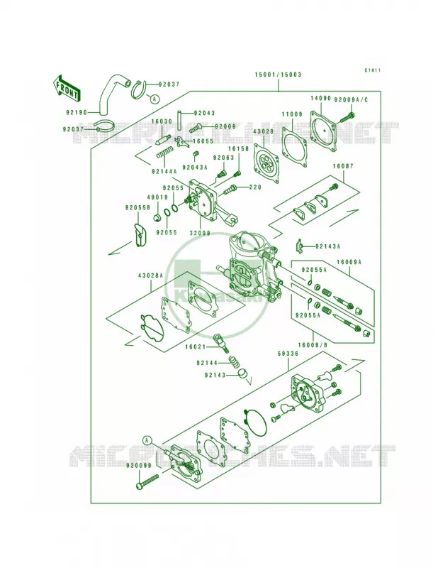 Carburetor Kawasaki JET SKI 650 1993 SC  JL650-A3
