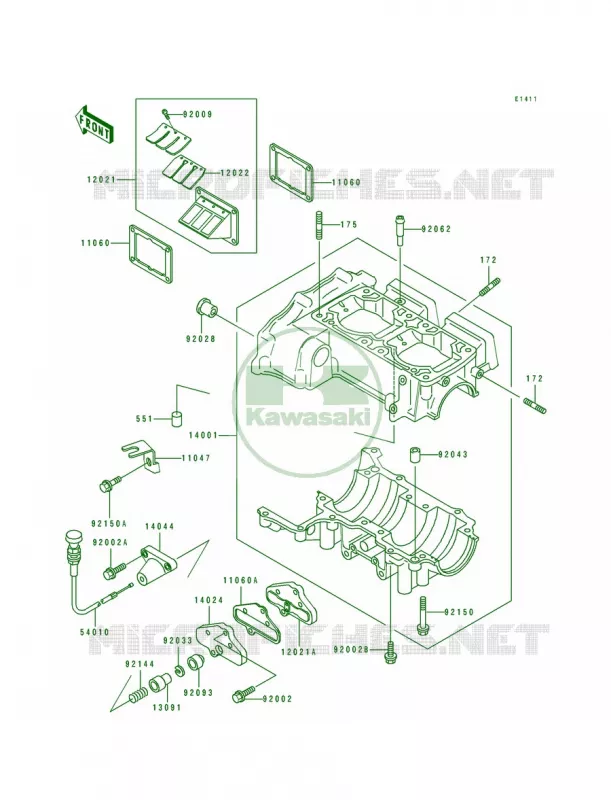 Crankcase Kawasaki JET SKI 650 1993 SC  JL650-A3