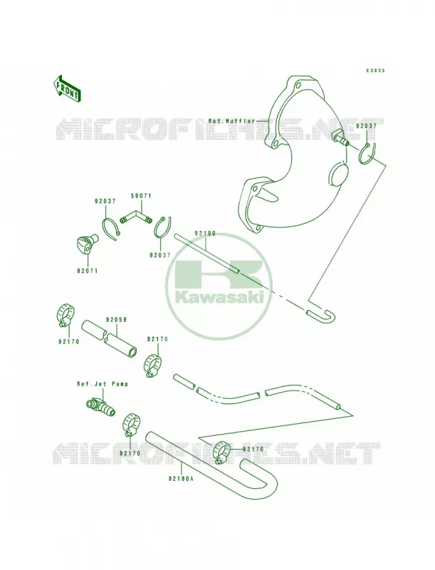 Cooling Kawasaki JET SKI 550 1993 550 SX  JS550-C3