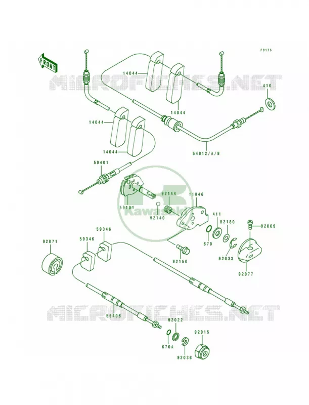 Cable Kawasaki JET SKI 650 1993 650 SX  JS650-B3