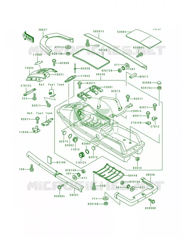 Hull Kawasaki JET SKI 650 1993 650 SX  JS650-B3