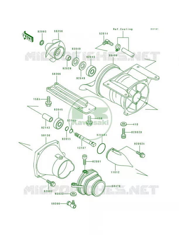 Jet Pump Kawasaki JET SKI 650 1993 650 SX  JS650-B3
