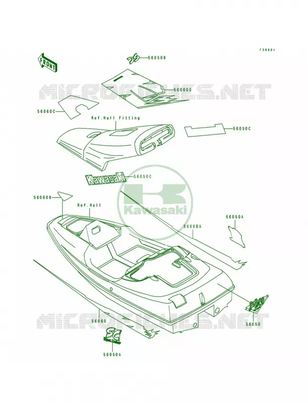 DecalsJL650-A2&ampNAMI.A5 Kawasaki JET SKI 650 1992 SC  JL650-A2