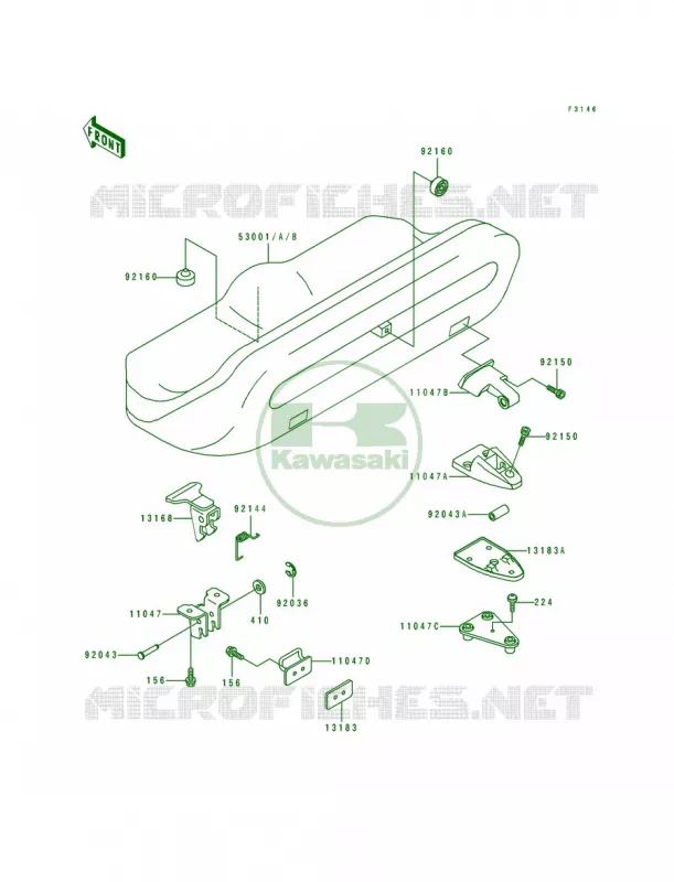 Seat Kawasaki JET SKI 650 1992 SC  JL650-A2