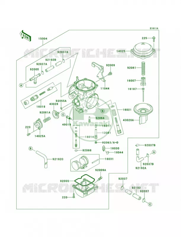 CarburetorCA Kawasaki MOTOS 650 2012 KLR650  KL650ECF