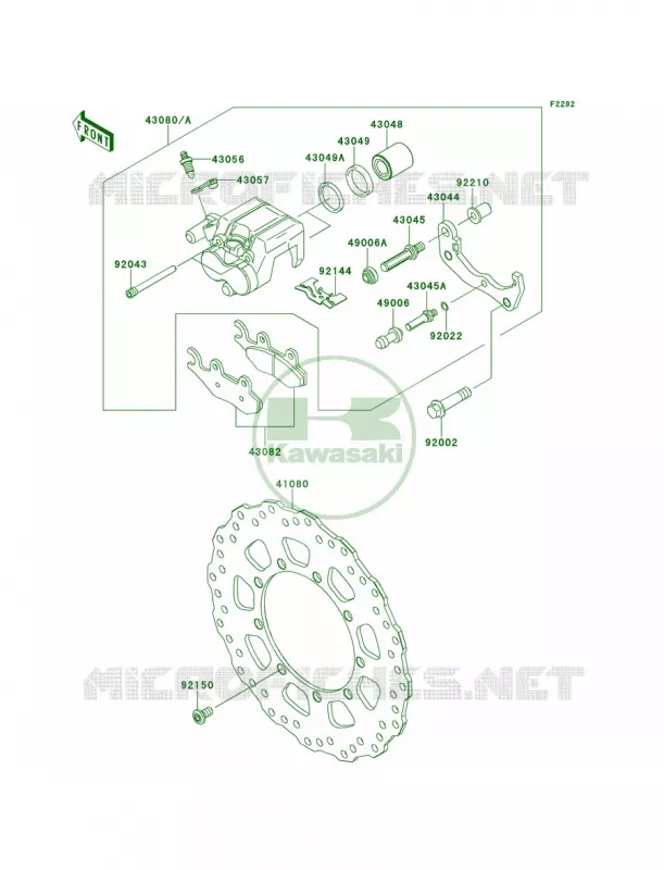 Front Brake Kawasaki MOTOS 650 2012 KLR650  KL650ECF
