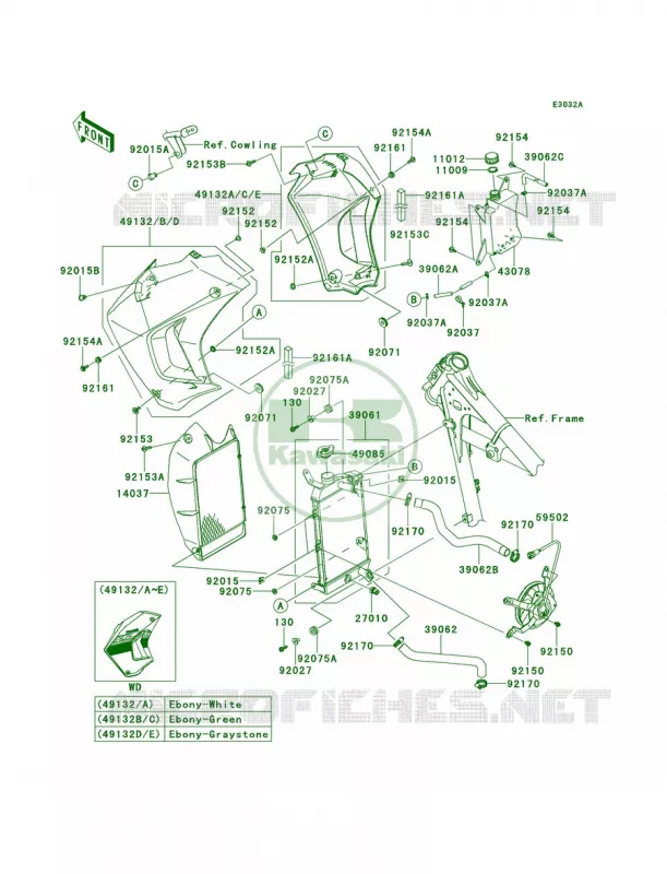 RadiatorEES Kawasaki MOTOS 650 2012 KLR650  KL650ECF
