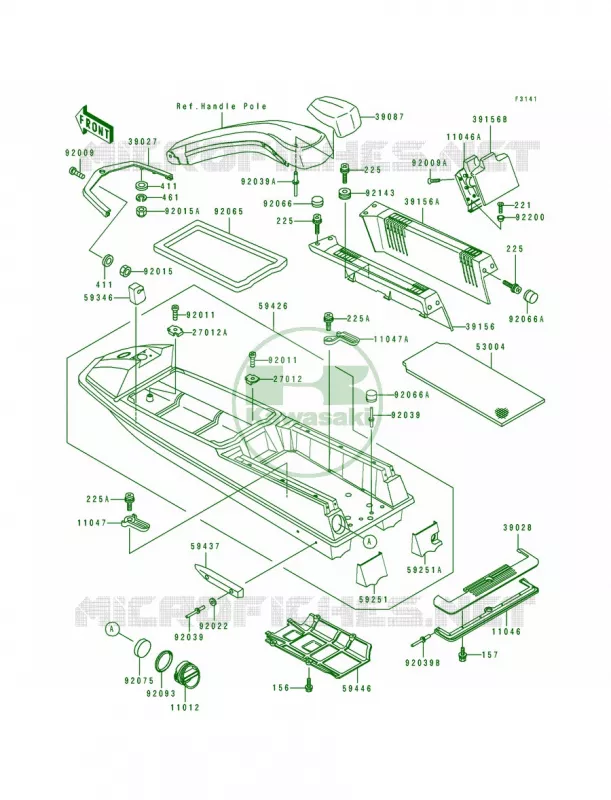 Hull Kawasaki JET SKI 550 1992 550 SX  JS550-C2