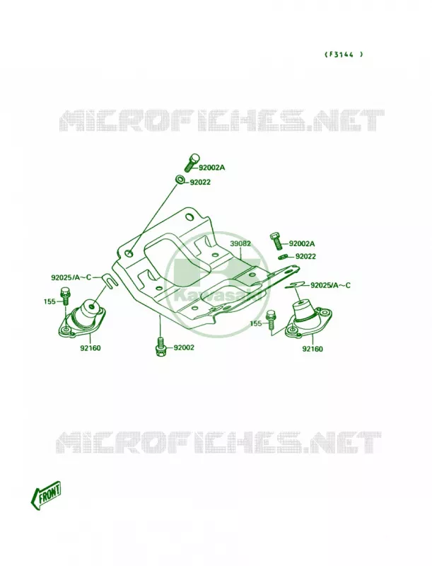 Engine Mount Kawasaki JET SKI 650 1991 JET MATE  JB650-A3