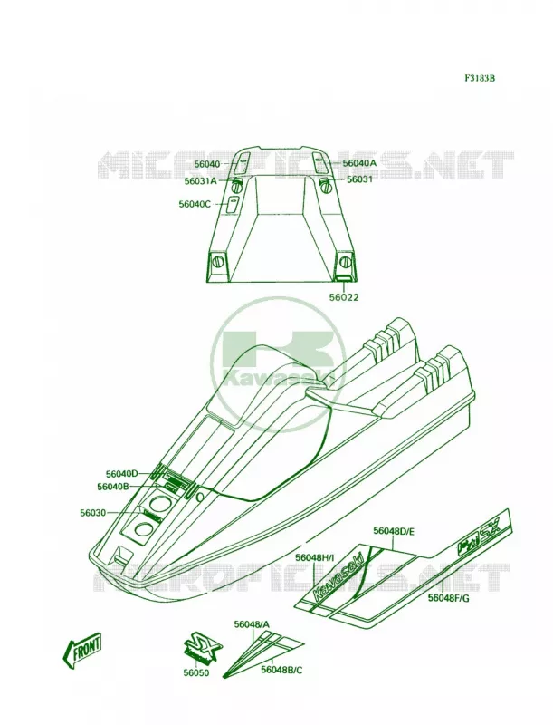LabelsJS300-A3 Kawasaki JET SKI 300 1991 300 SX  JS300-A5