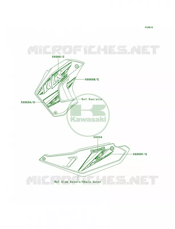 DecalsYellowEDF Kawasaki MOTOS 650 2011 KLR650  KL650EBF