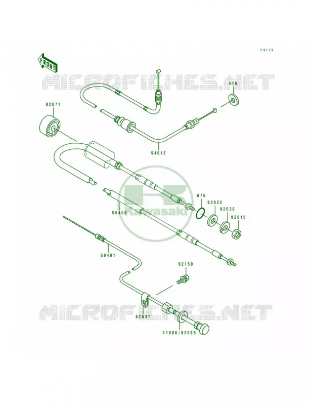 Cables Kawasaki JET SKI 550 1991 550 SX  JS550-C1