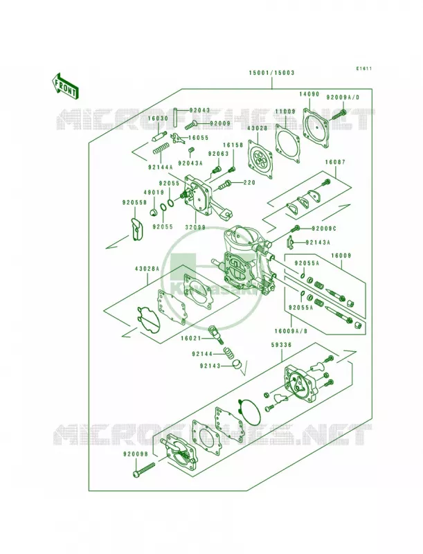 Carburetor Kawasaki JET SKI 550 1991 550 SX  JS550-C1