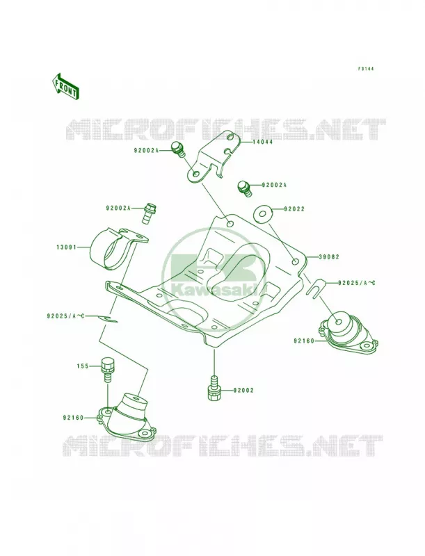 Engine Mount Kawasaki JET SKI 650 1991 650 SX  JS650-B1