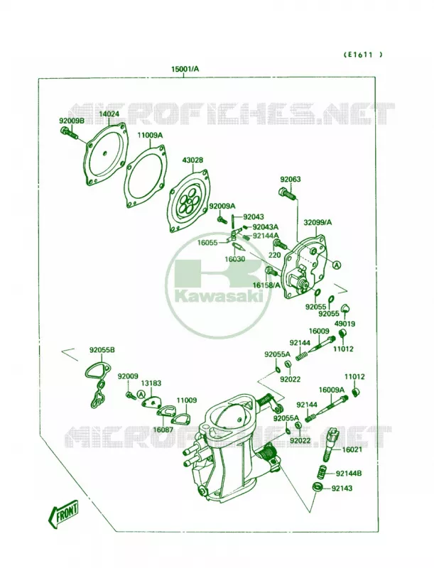 Carburetor Kawasaki JET SKI 650 1990 JET MATE  JB650-A2