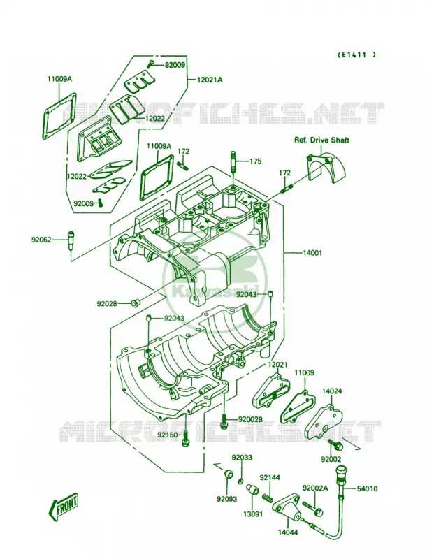 Crankcase Kawasaki JET SKI 650 1990 JET MATE  JB650-A2