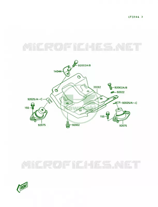 Engine Mount Kawasaki JET SKI 650 1990 650 SX  JS650-A4