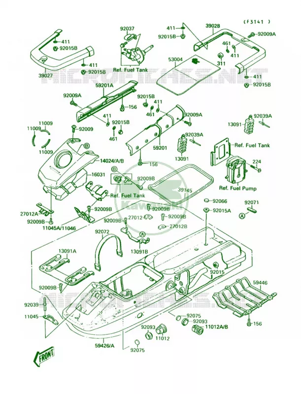 Hull Kawasaki JET SKI 650 1990 650 SX  JS650-A4