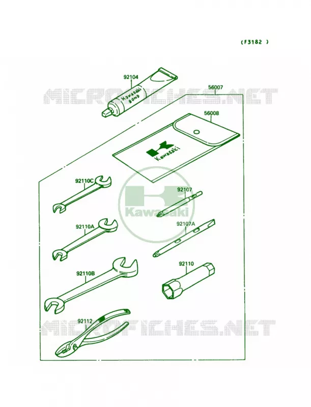 Owner's Tools Kawasaki JET SKI 650 1990 650 SX  JS650-A4