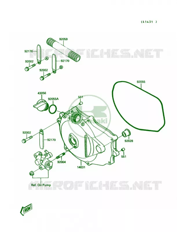 Engine Covers Kawasaki JET SKI 650 1989 JET MATE  JB650-A1