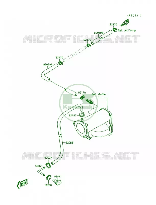 Cooling Kawasaki JET SKI 300 1989 300 SX  JS300-A3