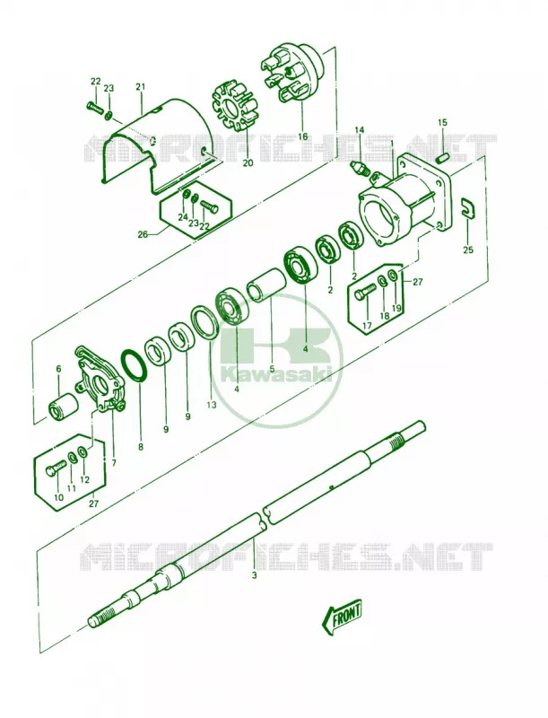 DRIVE SHAFT Kawasaki JET SKI 440 1989 JS440  JS440-A13