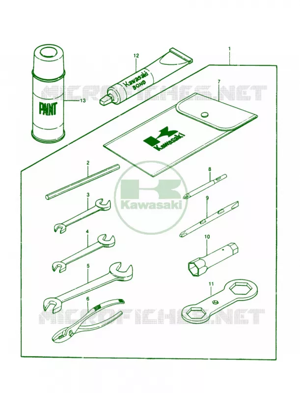 OWNER TOOLS Kawasaki JET SKI 550 1989 JS550  JS550-A8