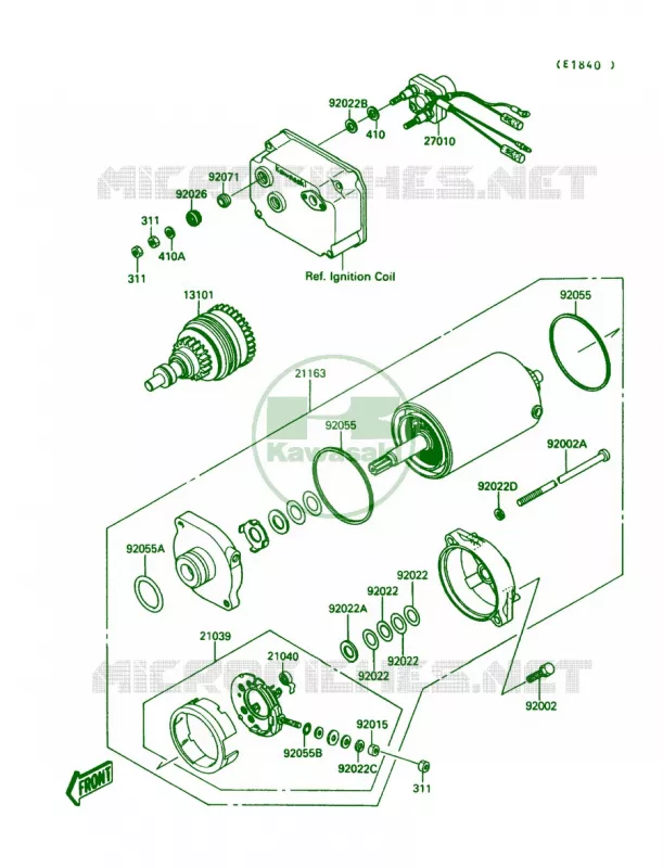 Starter Motor Kawasaki JET SKI 650 1989 650 SX  JS650-A3
