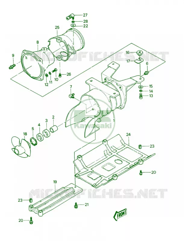 JET PUMP Kawasaki JET SKI 440 1988 JS440  JS440-A12
