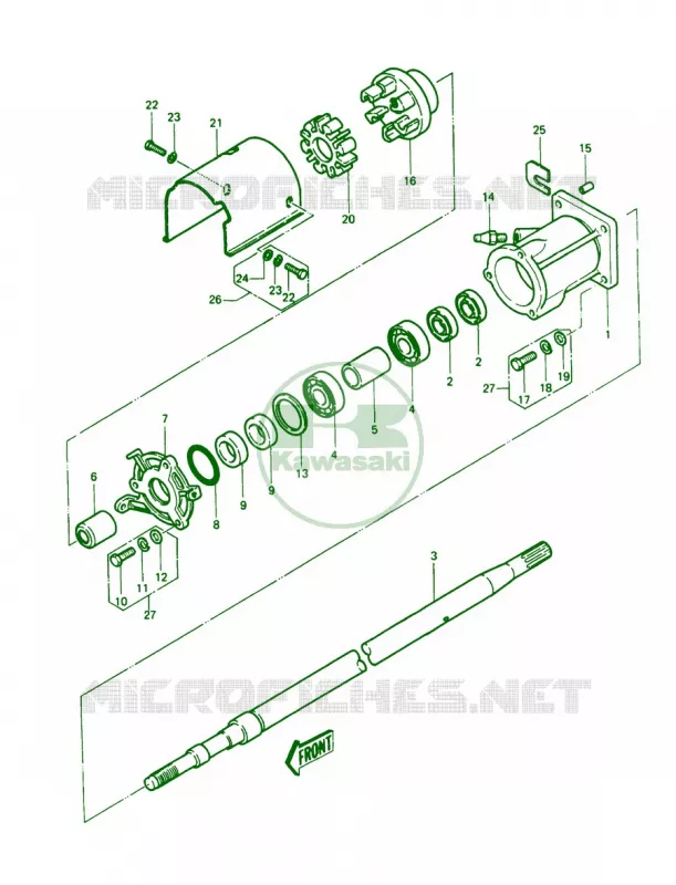 DRIVE SHAFT Kawasaki JET SKI 550 1988 JS550  JS550-A7