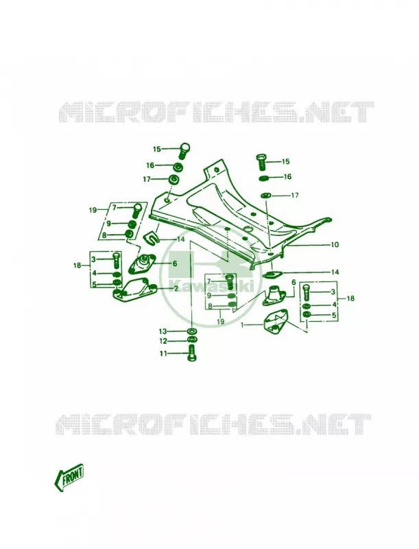 ENGINE MOUNT Kawasaki JET SKI 550 1988 JS550  JS550-A7