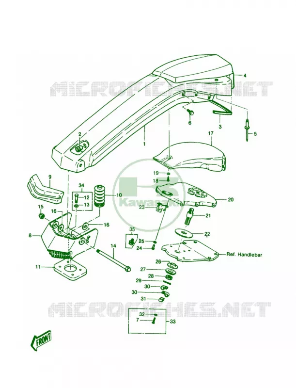 HANDLE POLE Kawasaki JET SKI 550 1988 JS550  JS550-A7