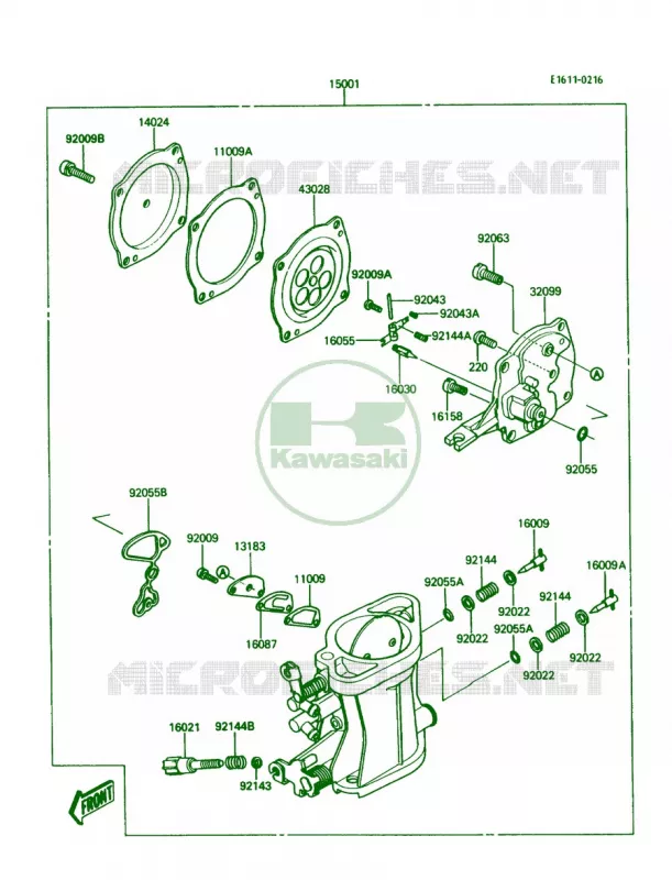 Carburetor Kawasaki JET SKI 650 1988 650 SX  JS650-A2