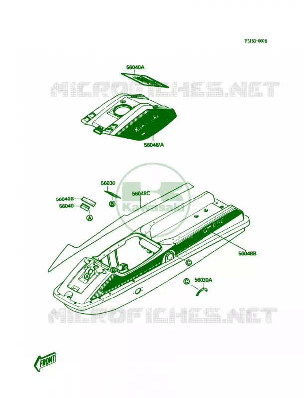Labels Kawasaki JET SKI 650 1988 650 SX  JS650-A2