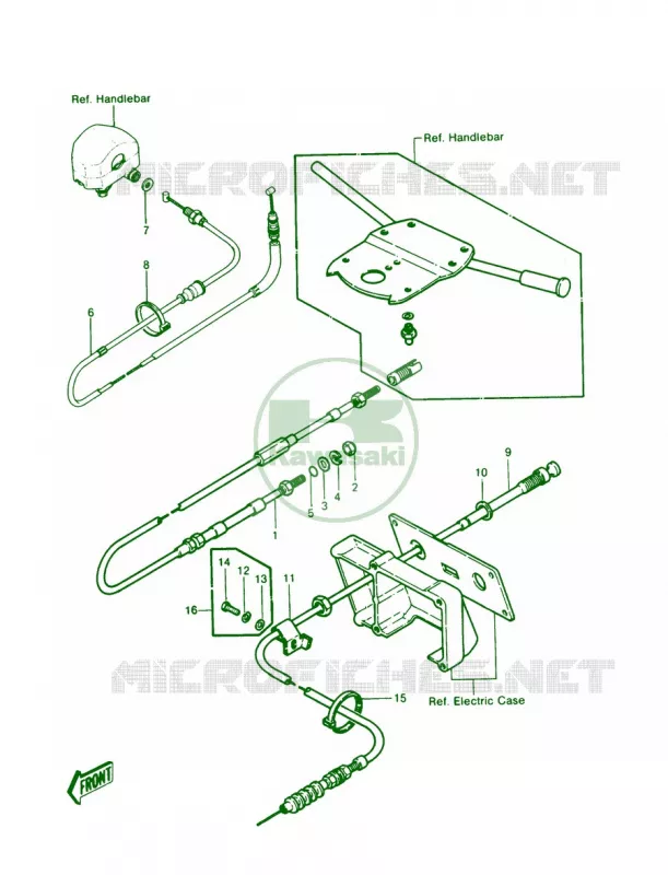 CABLES Kawasaki JET SKI 440 1987 JS440  JS440-A11