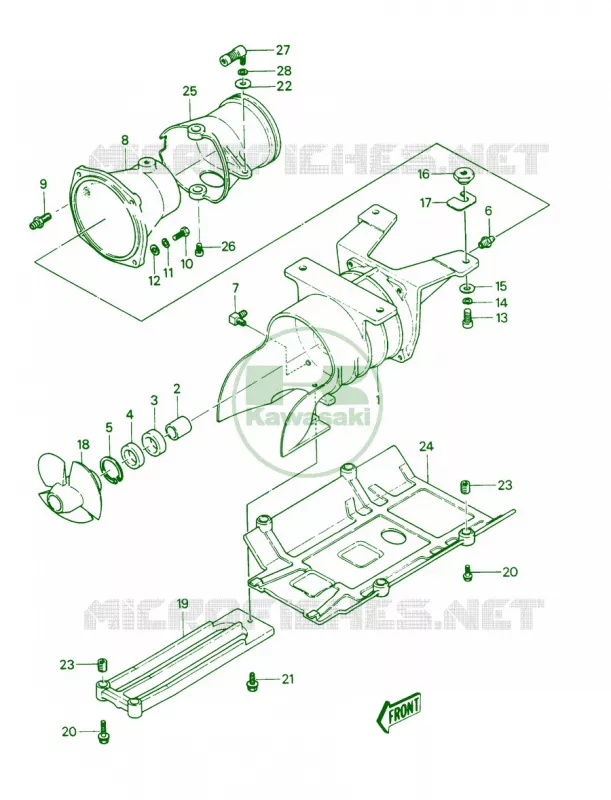JET PUMP Kawasaki JET SKI 440 1987 JS440  JS440-A11